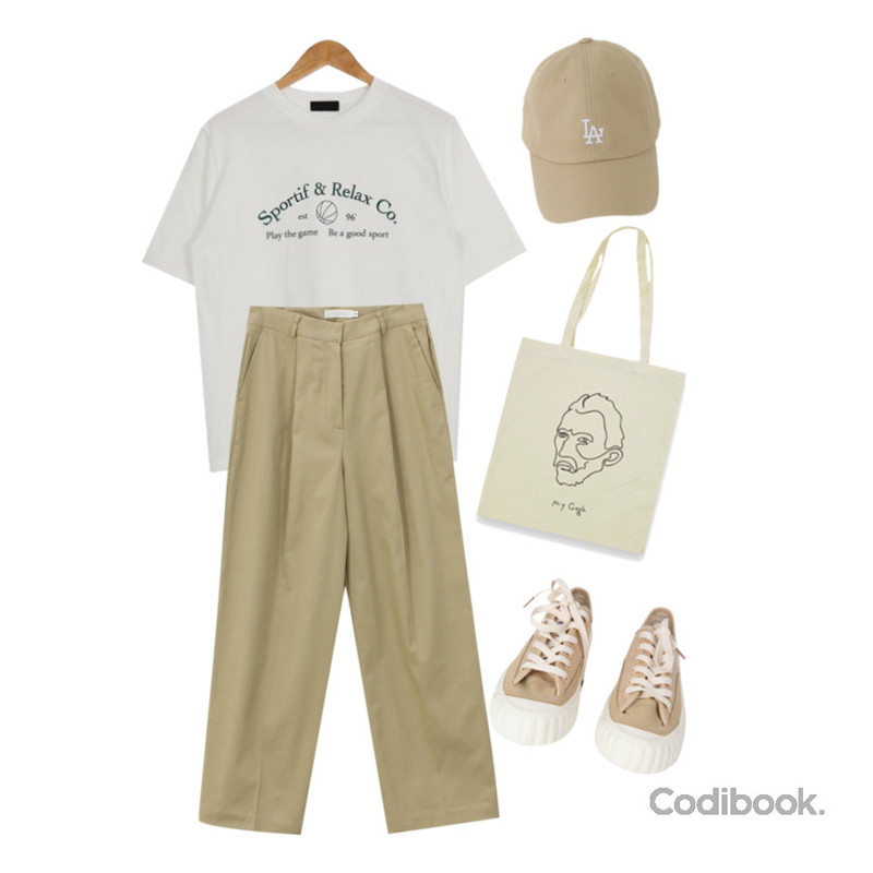 MIXXMIX 콘솔 컨버스 운동화,MIXXMIX My Artist Eco Bag,From Beginning LA자수 레터링볼캡 (6color)등을 매치한 코디