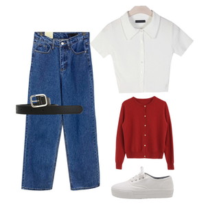 jeans,ShortSleeve,Cardigan/Vest 코디