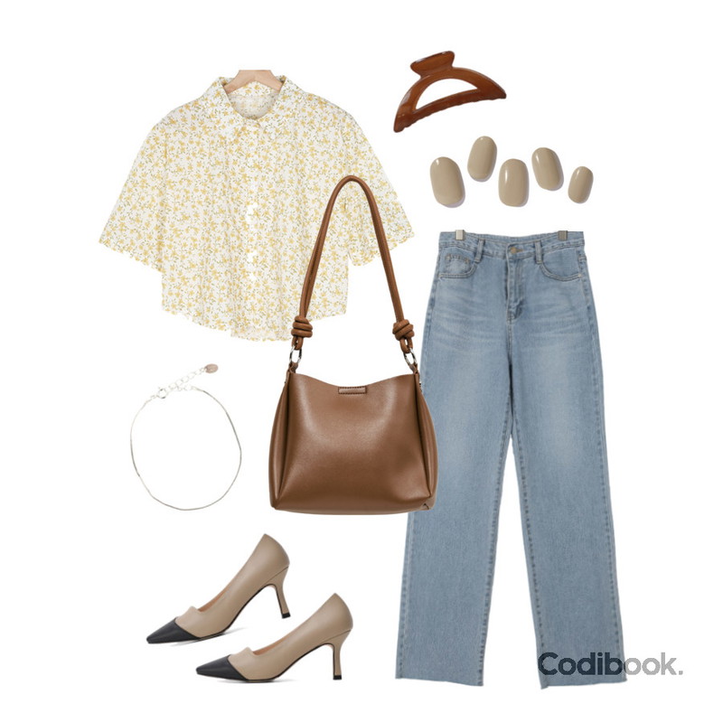 ENVYLOOK 샌드,somedayif 샌드 브레이슬릿,WONLOG 엘핀 바렛등을 매치한 코디