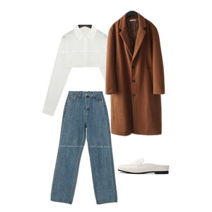 sleeveless,coat,loafers 코디