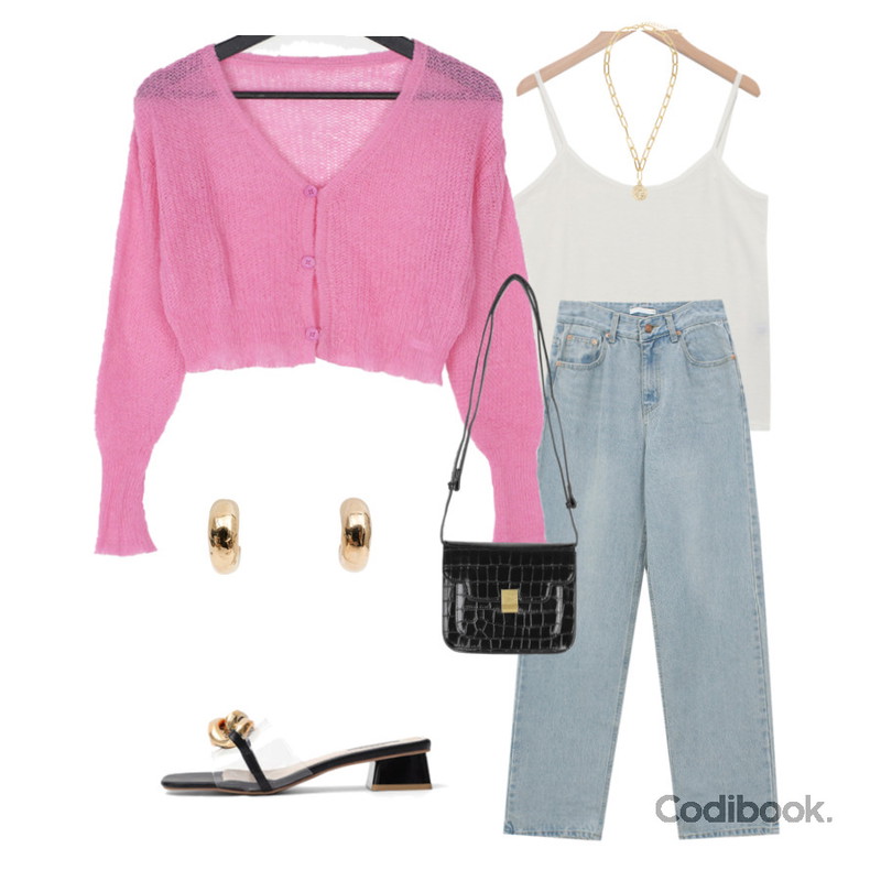 somedayif 루키 팬던트 체인 네크리스,somedayif 볼보 툴 이어링,From Beginning 린넨 슬립슬리브리스 (5color)등을 매치한 코디