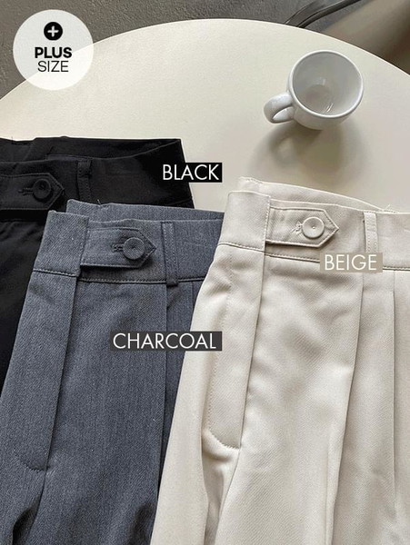 I'm in love with Bizo Pintuck High Waist Wide Slacks - 3 colors