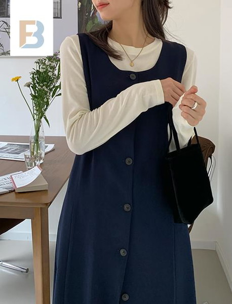 背带连衣裙