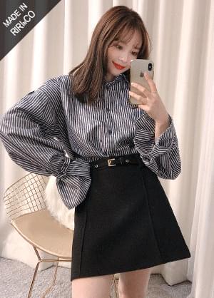 Meveln Striped Collar-Neck Shirt