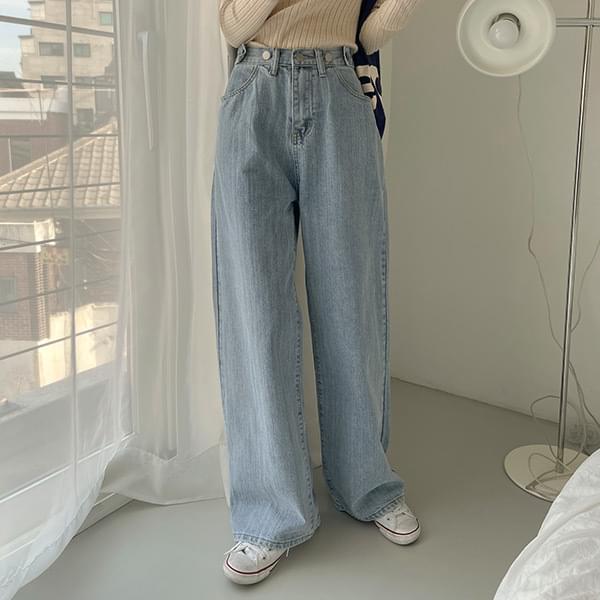 Goodstyle Bijou Button Wide Denim Trousers