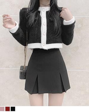 유치 A라인 플리츠 스커트