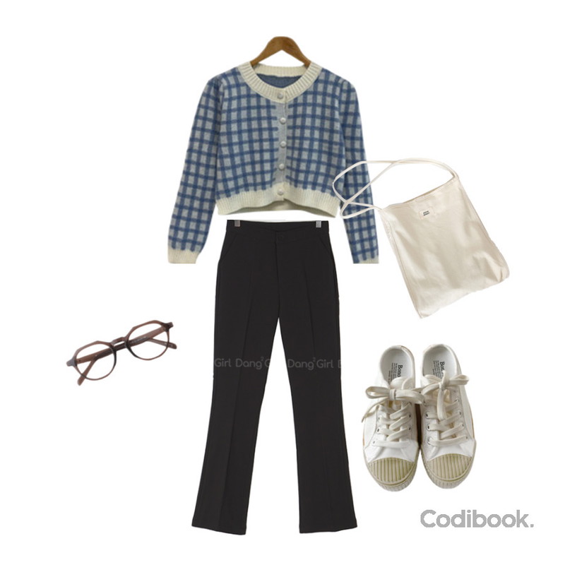 AFTERMONDAY clear angle glasses (2colors),cherryville 어디든만능 에코백,ENVYLOOK 코버스니커즈뮬등을 매치한 코디