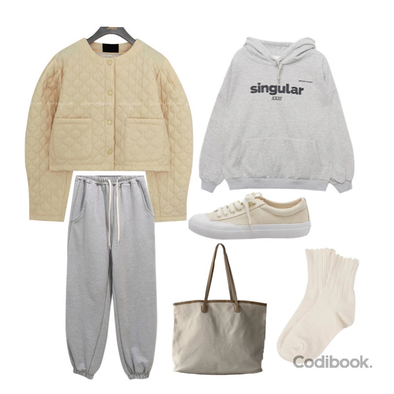 MINIBBONG 슬기 레이스양말 (2켤레set),AWAB 베이커에코백(2color),sappun 네시아 레이스업 스니커즈 & 뮬 (2cm)등을 매치한 코디