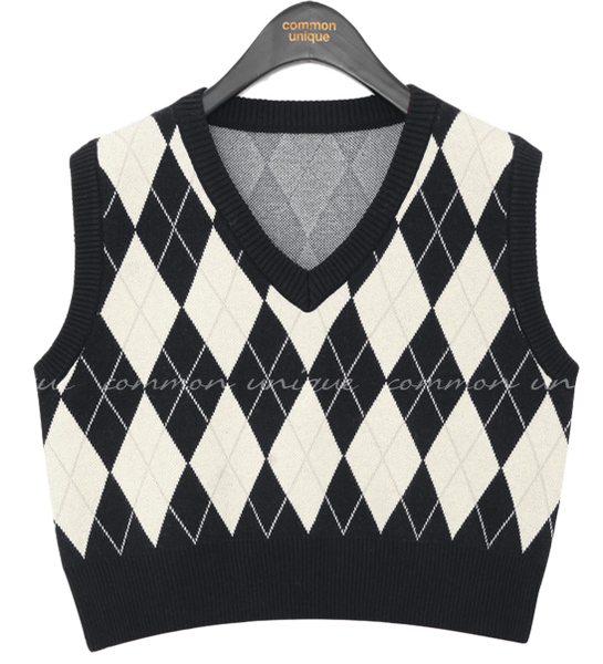 Argyle Knit Vest