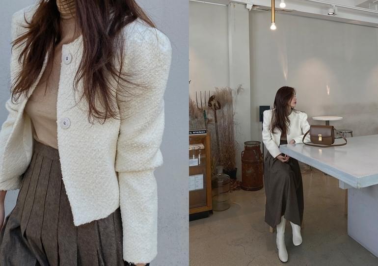 noel tweed puff jacket (Ships Today)