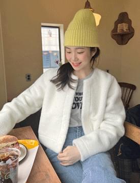 퍼지 크롭무스탕자켓 (2color)