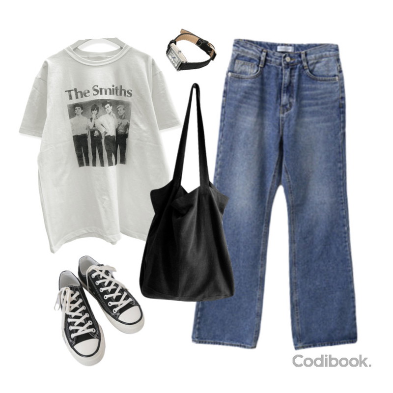 AFTERMONDAY light linen eco bag (3colors),AFTERMONDAY basic casual color sneakers (10colors),Zemma World Tank-Solo (watch)등을 매치한 코디