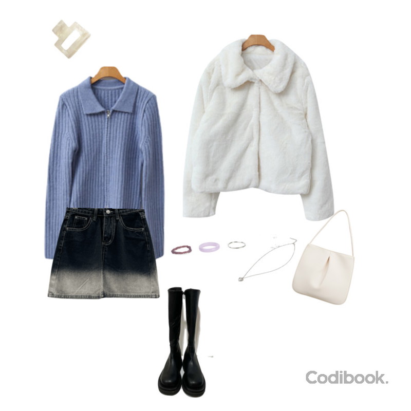 lavenir once hair pin,somedayif 렌치 비비드 세트 링,somedayif 컴포트 셔링 토트 백등을 매치한 코디