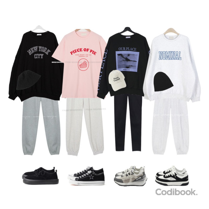 ITSHU 잇슈 데일리 반사광 베이직 스니커즈(1.7cm) 10897,WONLOG 링클 버킷 햇,WONLOG 유어셀프 볼캡등을 매치한 코디