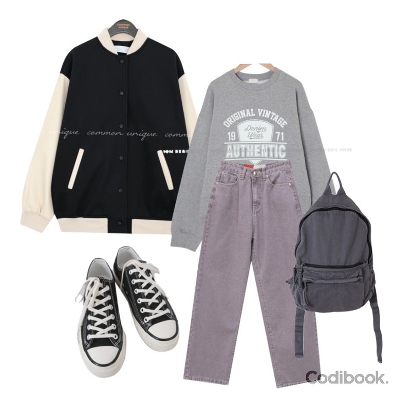 AFTERMONDAY basic casual color sneakers (10colors),LILYTI 멜론 워싱 백팩 (코튼 포켓 데일리 빈티지 주름 배낭 가방 그린/베이지/차콜),From Beginning 어센틱 기모맨투맨 (3color)등을 매치한 코디