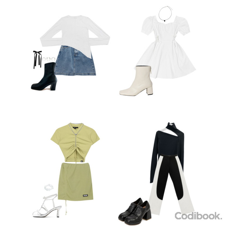 MIXXMIX HIDE Logo String Skirt,MIXXMIX HIDE Logo String Top (1/2 Sleeve Ver),porterna 하트 마블 링등을 매치한 코디