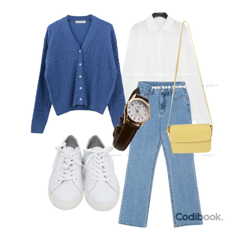 From Beginning Win real cowskin sneakers_H (size : 225,230,235,240,245,250),common unique CASIO ANTIQUE LEATHER WATCH,common unique LOILLI POCKET CUFFS LOOSE FIT SHIRTS등을 매치한 코디
