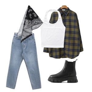 Preppy,Simple,Outfit,Boots,Vintage 코디