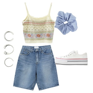 Blue,Koreanfashion,Ootd,Casuallook,Outfit,Flats,Cute,Y2k 코디