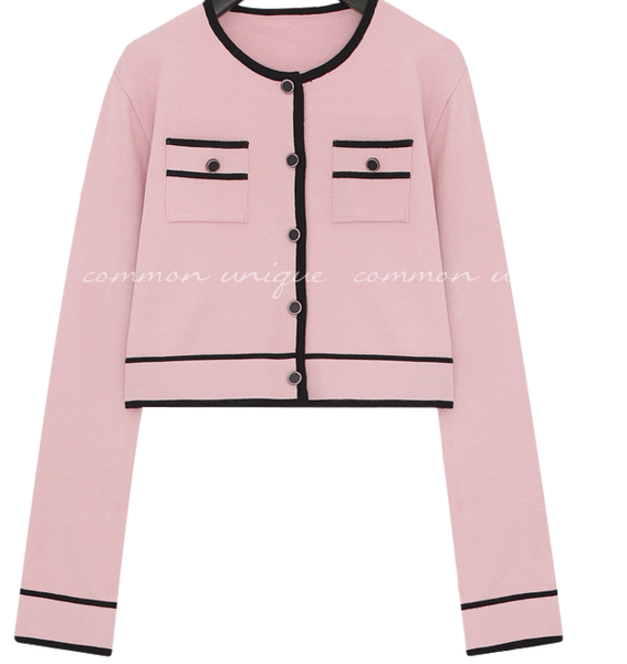 Coloring Single-Breasted Knit Cardigan