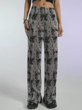 tie-dye sienna pleated trousers