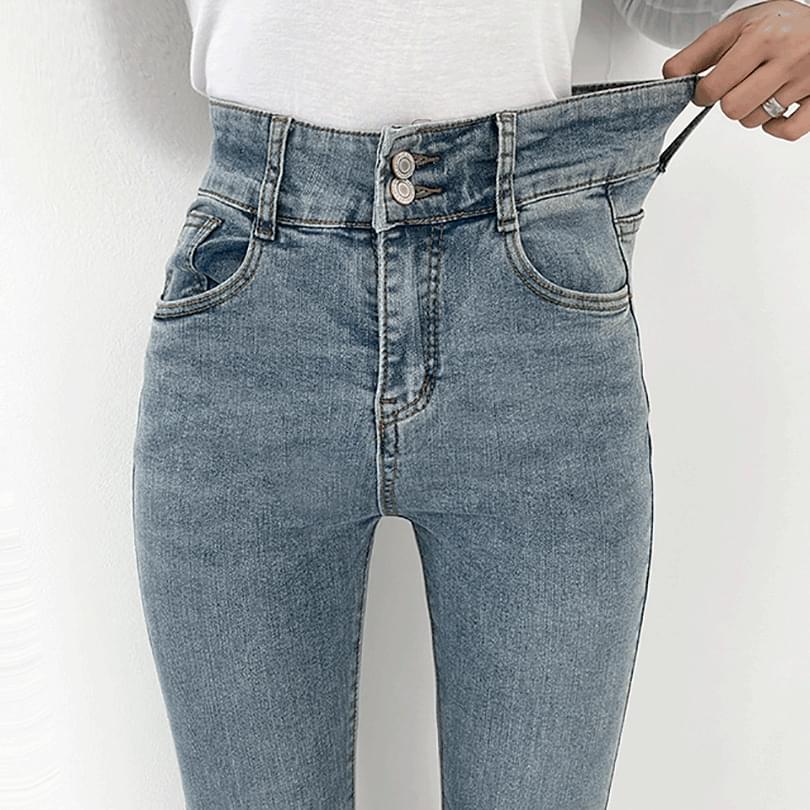 중독되는 투버튼 스판 스키니