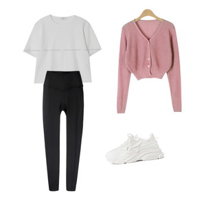 Cardigan/Vest,ShortSleeve,leggings 코디