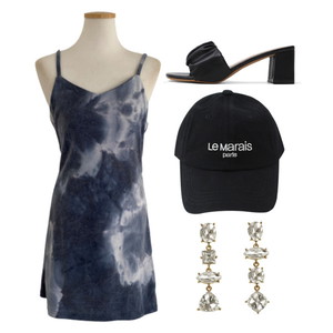 MiniDresses,heels,cap 코디