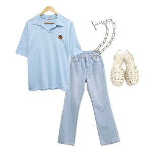 sandals,jeans,ShortSleeve 코디