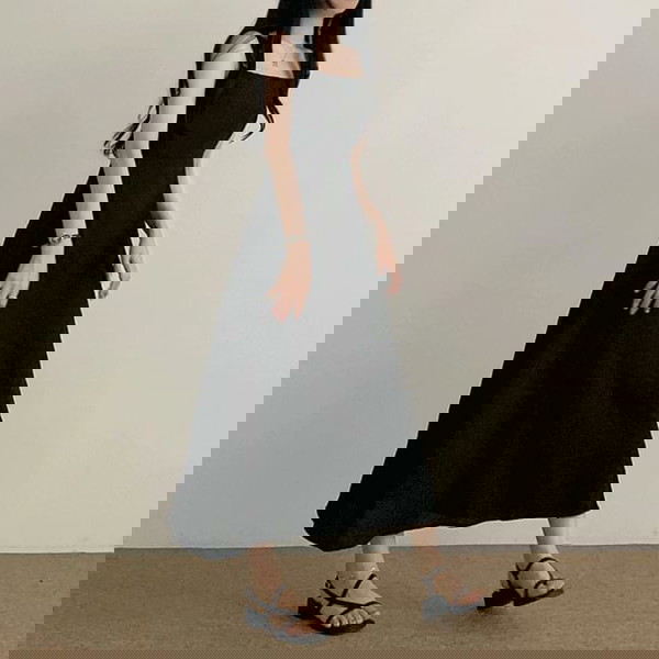 細肩帶緞面洋裝