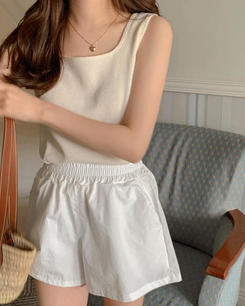 Cool Ribbed Sleeveless Tee
