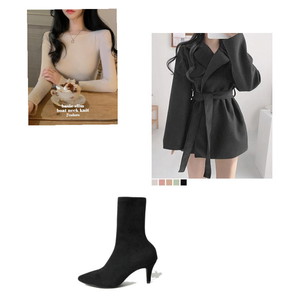 boots,coat,knitwears 코디