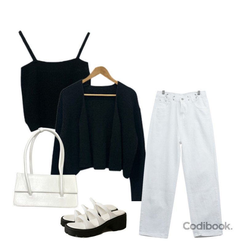 DAILYJOU 부띠끄 스퀘어 숄더백 - 4 color,common unique ELBON THREE LINE PLATFORM SLIPPER,BULLANG GIRL 프론 버클 데님 팬츠등을 매치한 코디
