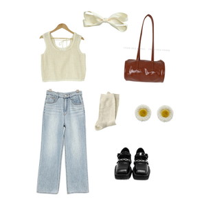大學生穿搭,Summerstyle,甜美,學生,配飾 코디