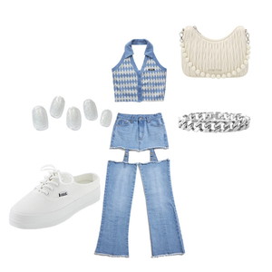 夏,アクセサリー,데일릭코디,Dailycode,2022夏,シンプルガーリー,ノースリーブ 코디