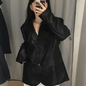 마인 레더 블레이저 자켓