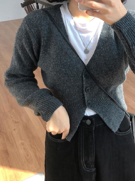 Warm Wool V Cardigan