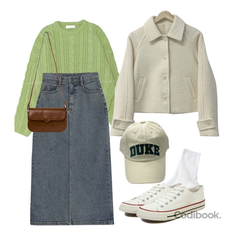 VANHECER 베이직 캔버스 스니커즈 S#JI060,common unique 코멘 데일리 골지 삭스,porterna 브이플 숄더 백등을 매치한 코디