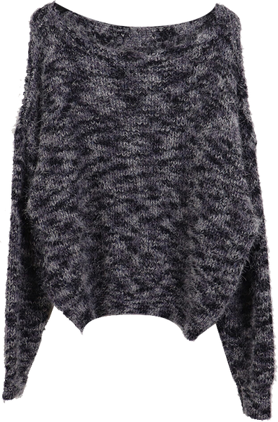 Kelly Angora Bokashi Boat Neck Knitwear