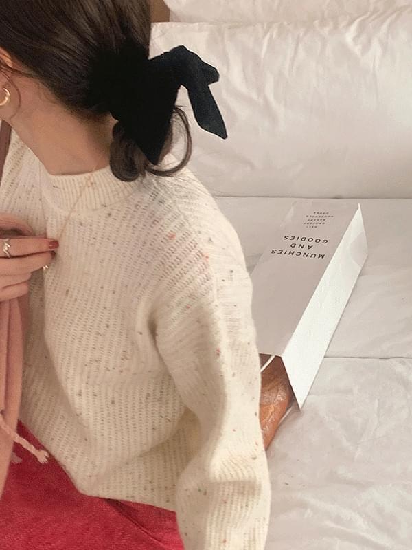 Sprinkle Pastel Round Neck Loose-fit Fall Winter Knitwear (Ships Today)