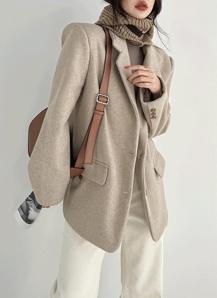 Winter Loose-fit Single Tailored Jacket 3color (Ships Today)