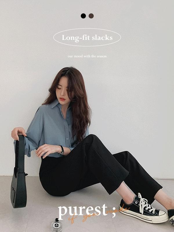 Morgan Straight Long Fit Slacks - 2color (Ships Today)