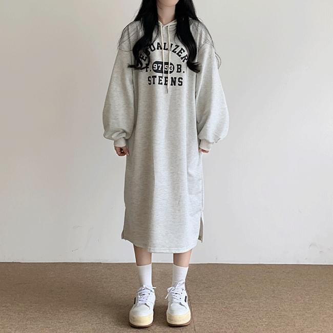 Printed Hooded Long Dress (Ships Today)