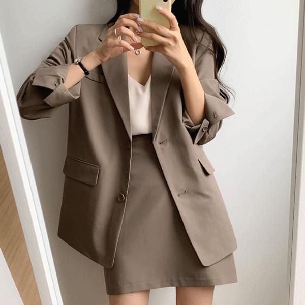 Setup series) Jacket + Skirt two-piece set (Ships Today)