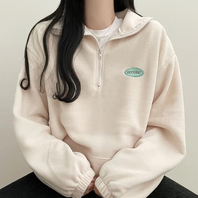 Becoming High Neck Half Zip Up Fleece Anorak Sweatshirt (Ships Today)