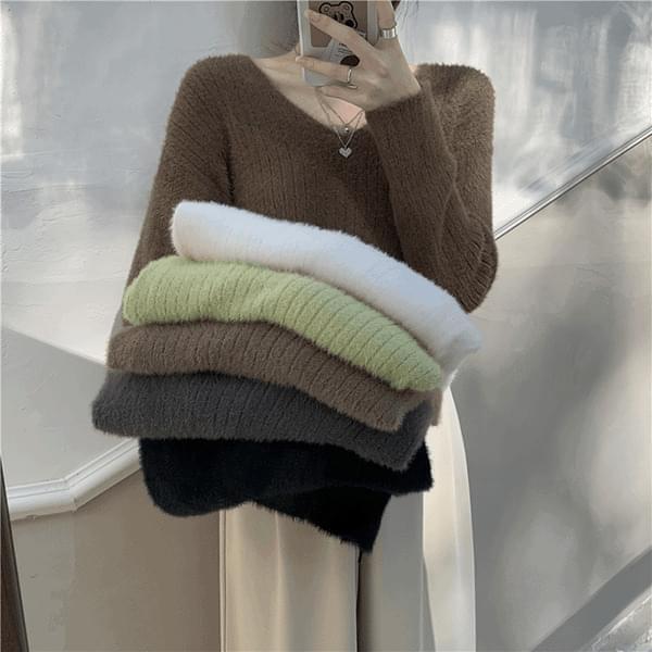 Demme Bulk V- V-Neck Knitwear - kn24586 (Ships Today)