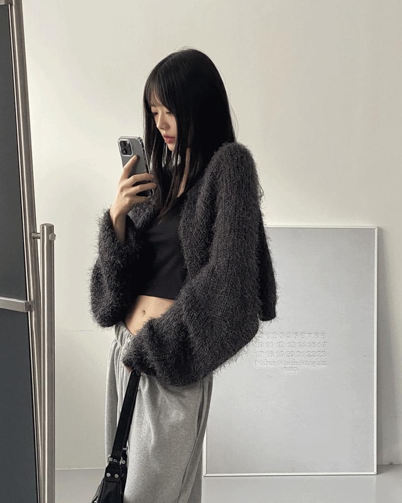 Norton Angora Crop Knitwear Bolero Cardigan (Ships Today)
