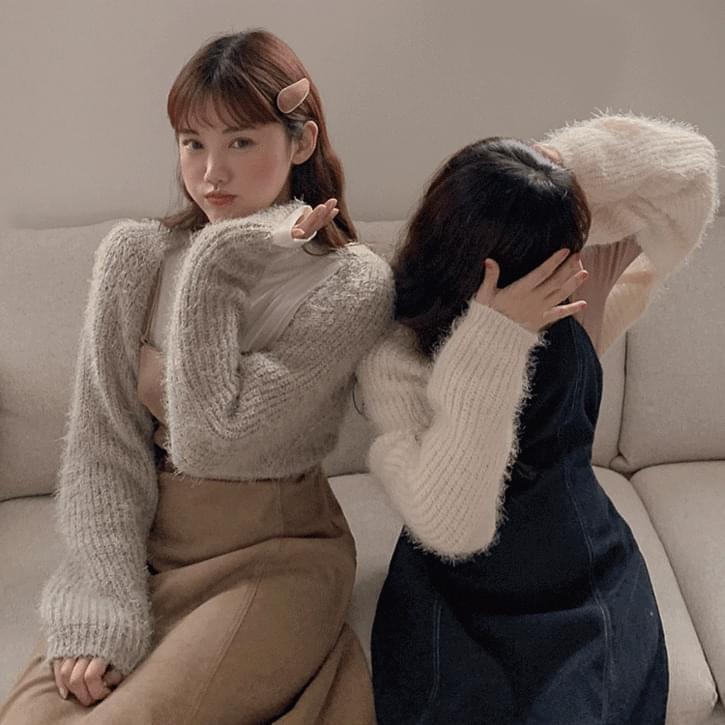 Open Bolero 4 Angora Touch Cardigan (Ships Today)