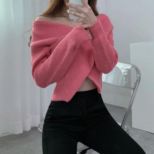 V- V-Neck Wrap Knitwear (Ships Today)