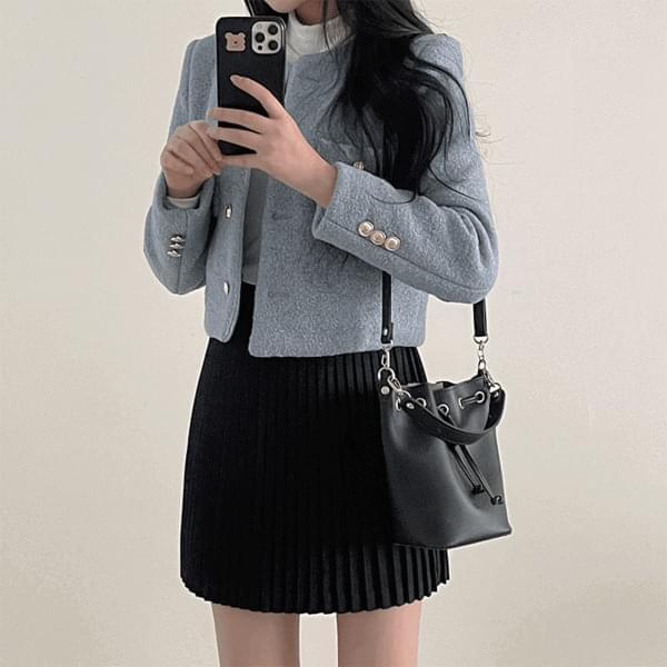 Pocket terry cropped jacket - 5color (Ships Today)